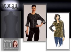 1081 EZ  VOGUE BETZINA SHAPED DOLMAN LONG SLEEVE  BLOUSE, VEST PATTERN ABC- DEF-GHIJ UNCUT